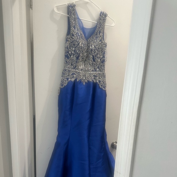 Navy with silver accent dress women’s - Picture 5 of 6